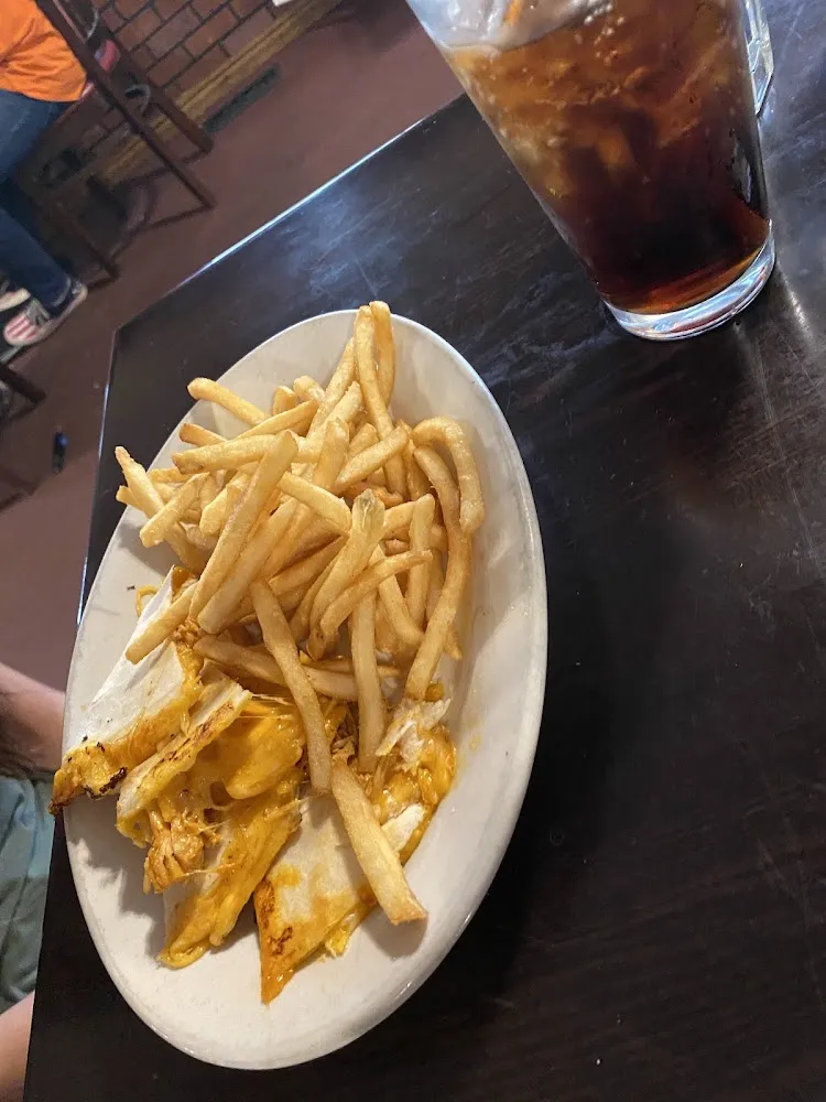 Chicken Quesadillas with Fries